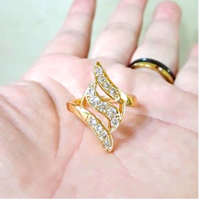 Cincin wanita kapis emas model tribal cincin permata cincin replika emas cincin pengganti emas