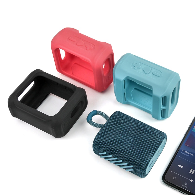 Btsg Soft Case Speaker Bluetooth JBL GO3 Bahan Silikon Dengan Strap