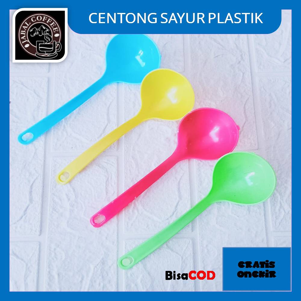 Sendok Centong Sayur / Sendok Sayur Plastik / Irus Plastik Pendek Warna / Irus Sayur Pendek Plastik Kode 16