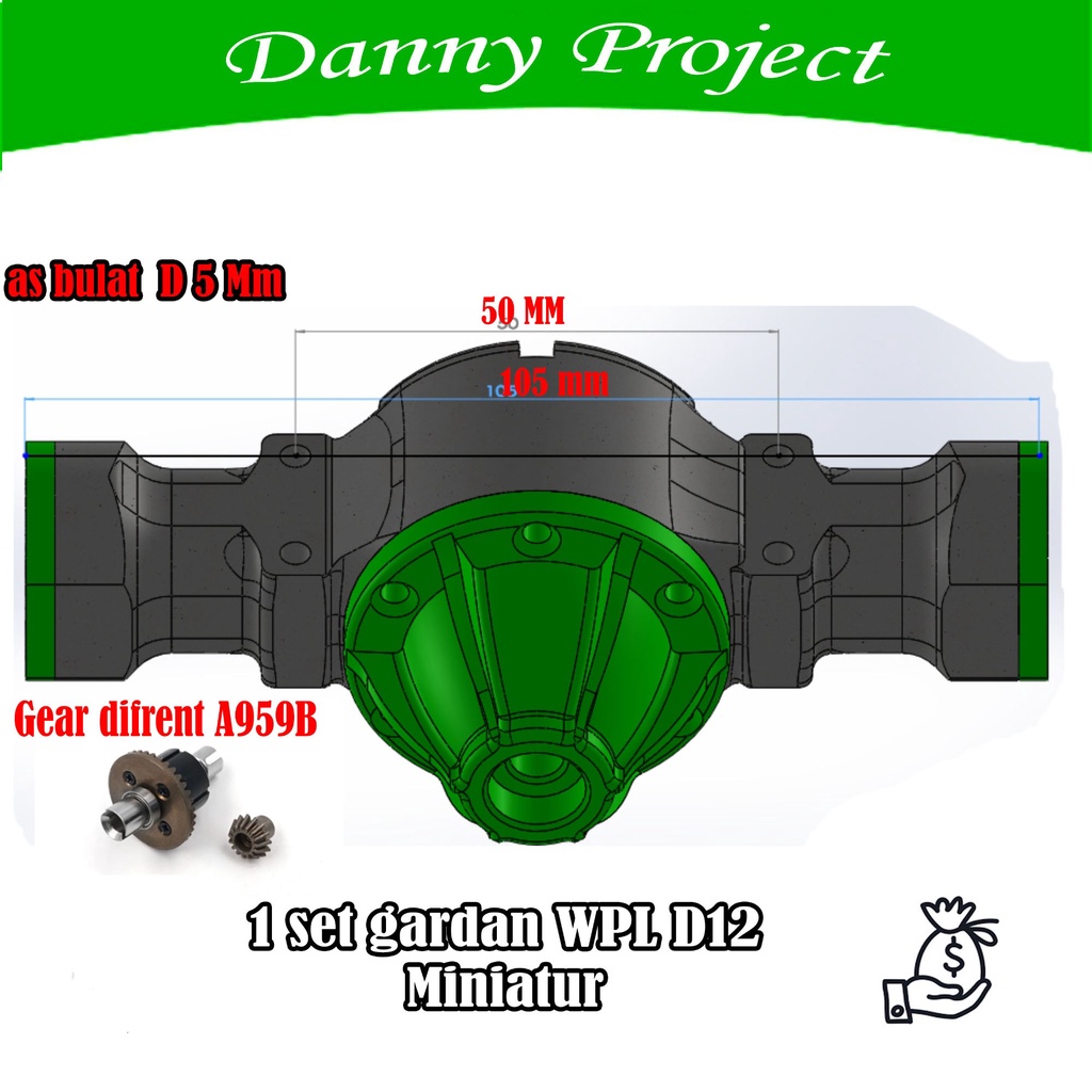 Gardan Miniatur Full Set Bus Truk Center Bus Cocok untuk Wpl D12