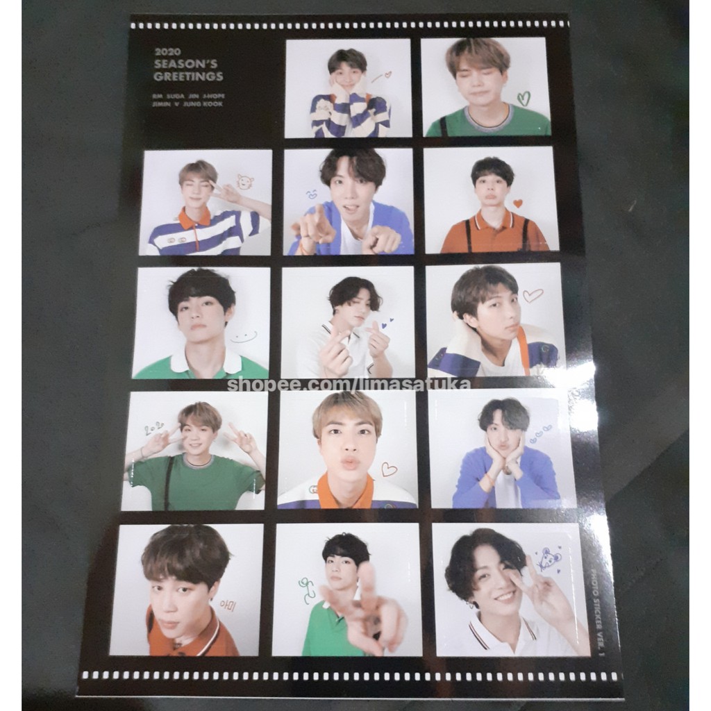 BTS SEASON'S GREETINGS 2020 (Mini poster + Stiker + ID photo + Greetings Photo)