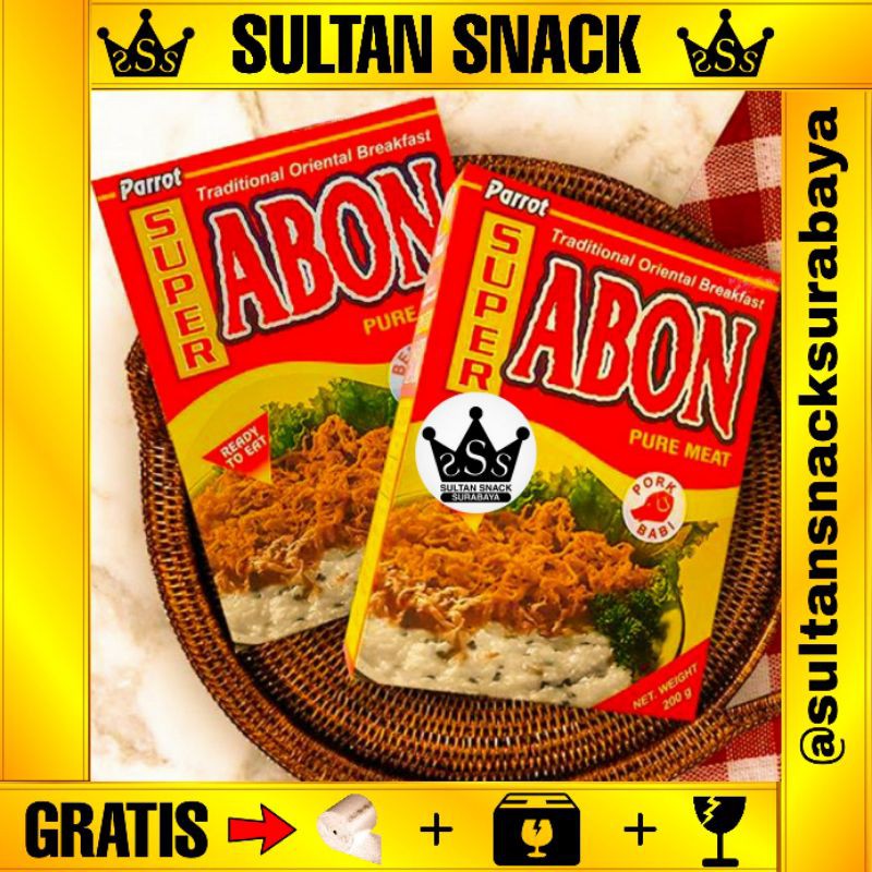 

SULTAN SNACK Abon Babi Super Parrot