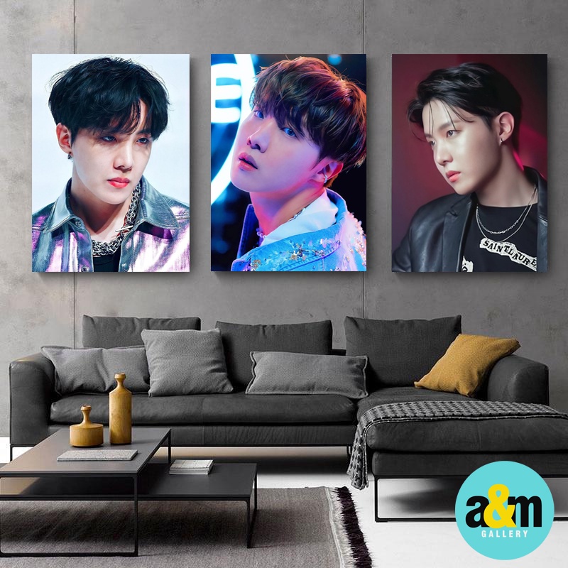 Poster Kayu J-HOPE BTS BANGTAN BOY Hiasan Dinding Kamar K-POP I Pajangan Dinding Kamar K-POP Wall Decor Kamar - A&amp;M