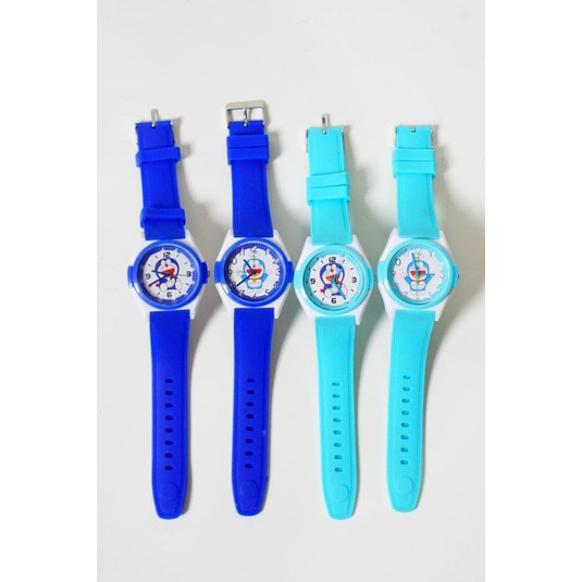 Jam tangan rubber wanita karakter doraemon