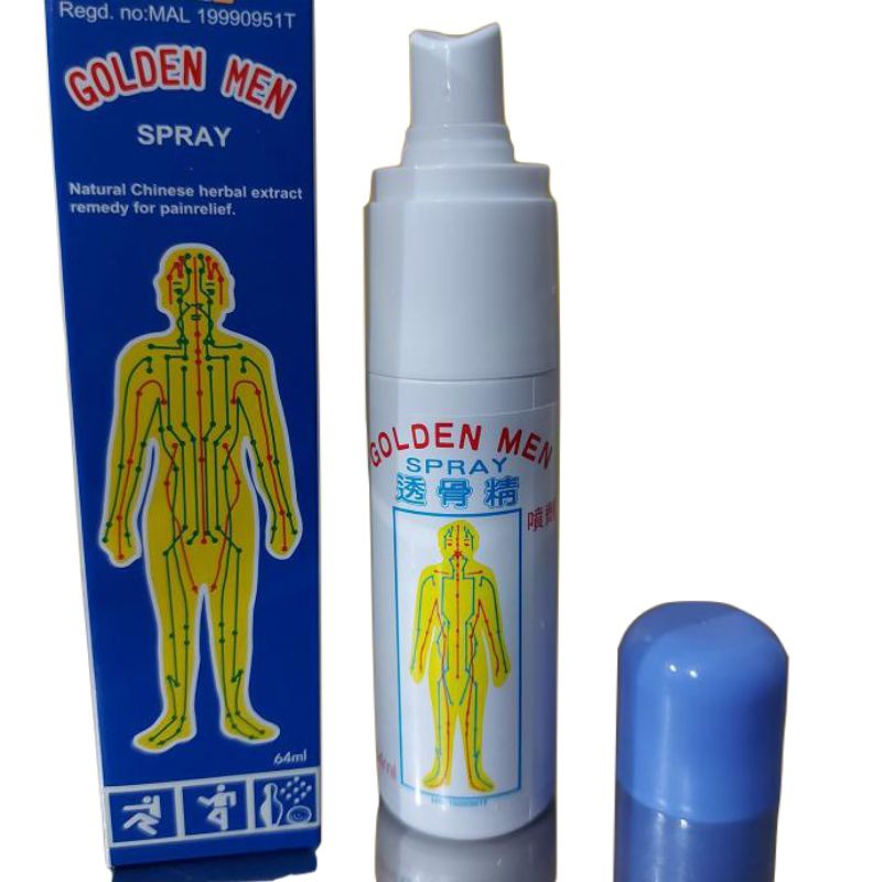 Minyak Gosok Golden Men Spray Original Import 64ml
