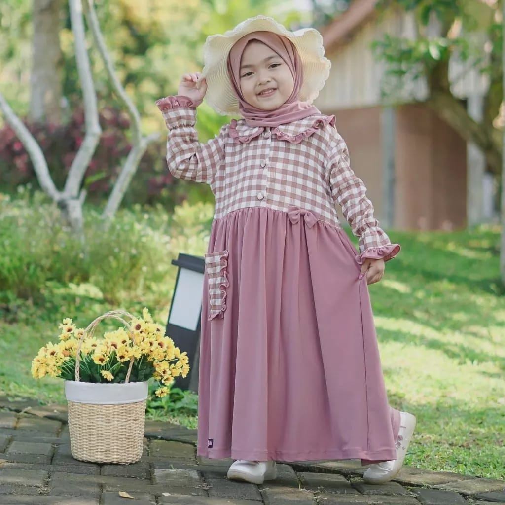 Pakaian Anak Perempuan 8-11 Tahun Gamis Anak Tanggung Haniya Kids Dress Anak Tanggung Baju Anak Cewek Fashion Muslim