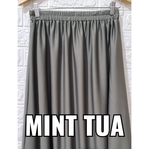 ROK KERJA WANITA POLOS BASIC ROK HYGET SUPER PREMIUM POLOS /ROK POLOS HYGET PREMIUM  / ROK BASIC HYGET PREMIUM-Mint Tua