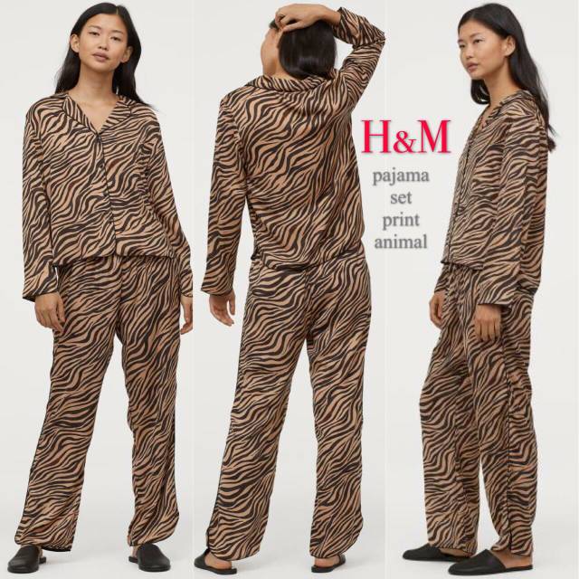 HnM pajama Leopard &amp; Striped blue (Celana saja)