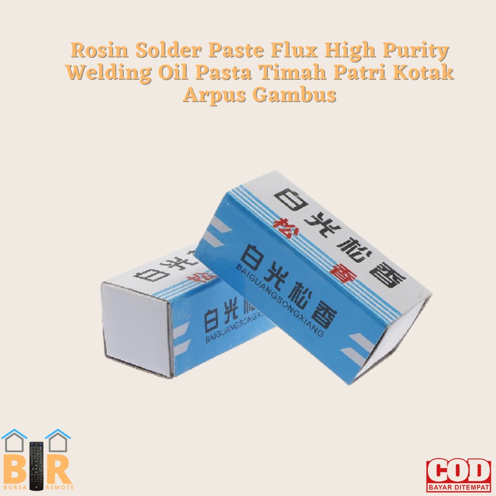 Rosin Solder Paste Flux Arpus Solder / Rosin Siongka Padat / Flux / Ekonomis High Purity Welding Oil Pasta Timah Patri