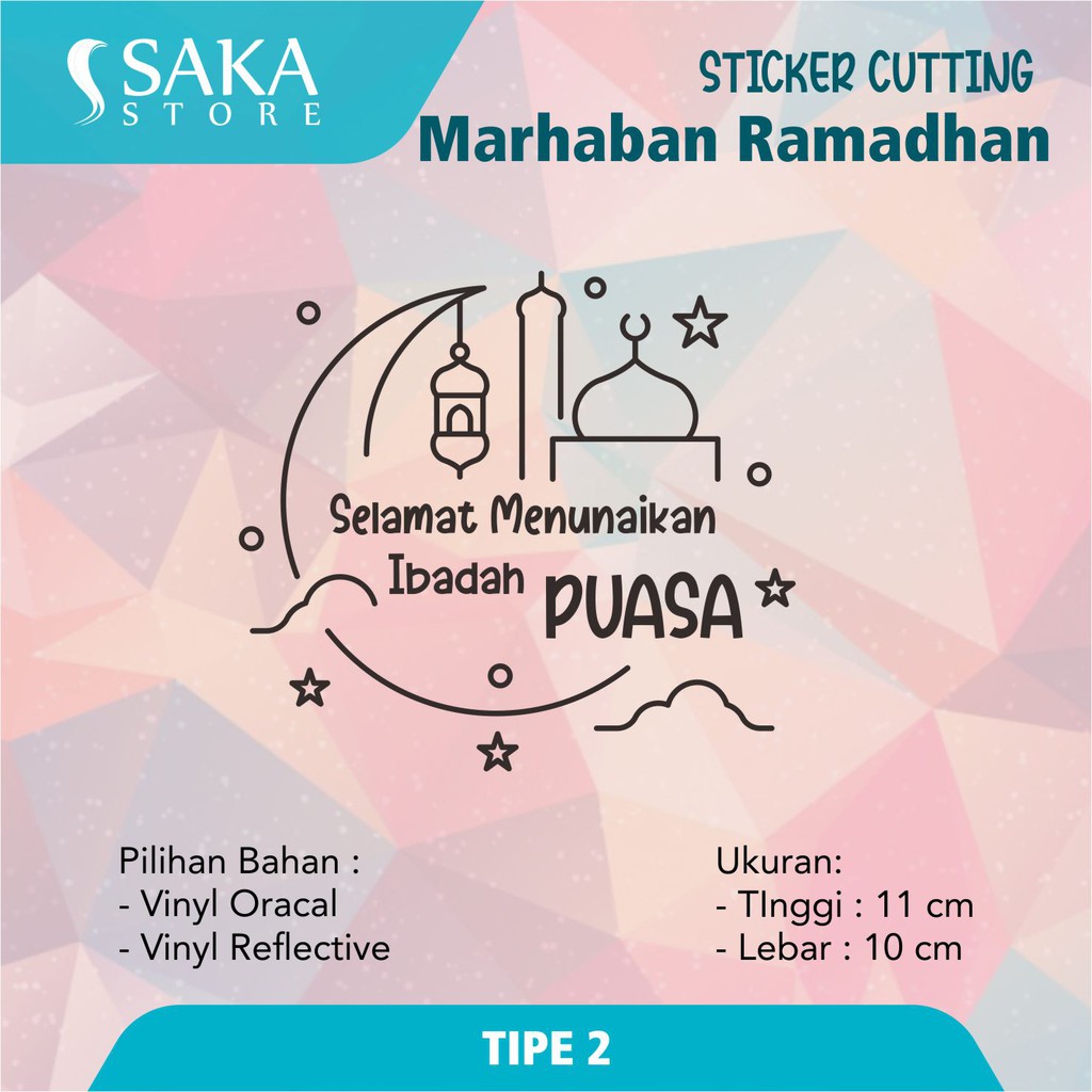 

Sticker Selamat Berpuasa / Ramadan / Stiker Ucapan / Sticker Cutting
