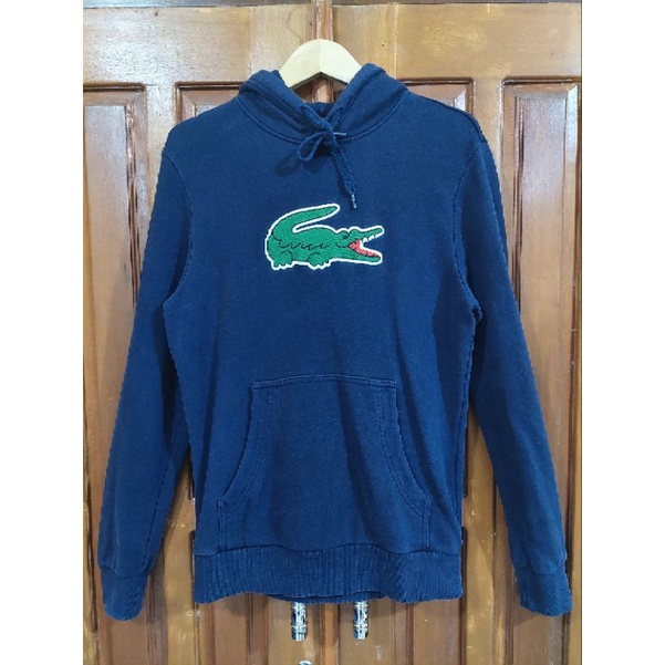 Hoodie Lacoste Second Bekas Navy