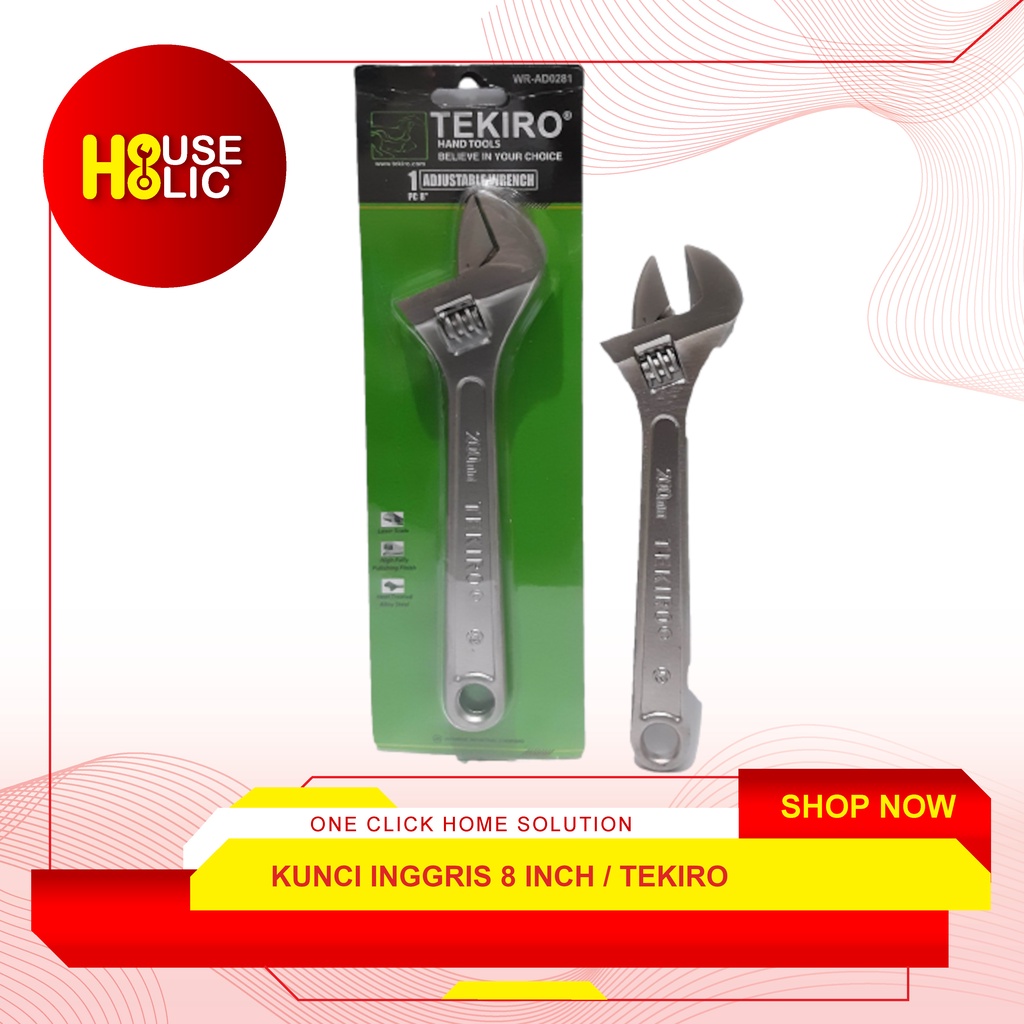 TEKIRO Kunci Inggris 8&quot; / Adjustable Wrench 8 Inch