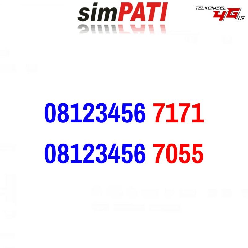 Kartu Perdana Simpati 081234567 Super 4G