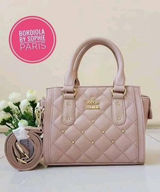 TAS BORDIOLA : SOFT PINK / GREY / NAVY SOPHIE MARTIN PARIS PROMO