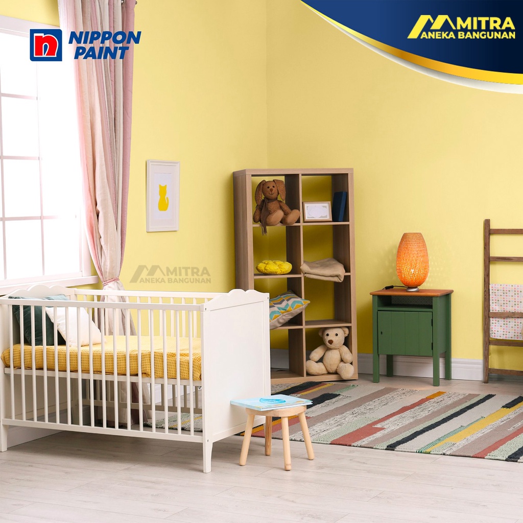 CAT TEMBOK EKSTERIOR INTERIOR NIPPON PAINT YELLOW NECKLACE NP YO 1104 P / VINILEX ELASTEX SPOTLESS /