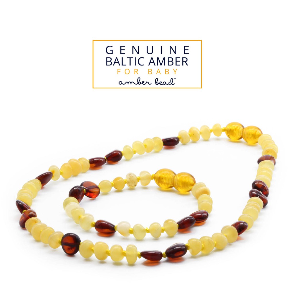  AMBER  BEAD BE185 Set amber  kalung  gelang tumbuh gigi 