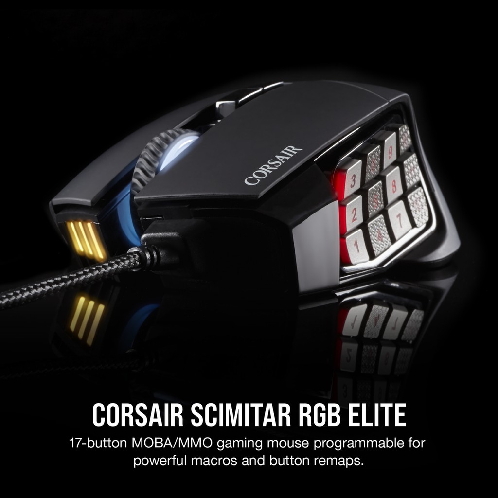 Corsair Scimitar RGB Elite Optical Gaming Mouse MOBA/MMO