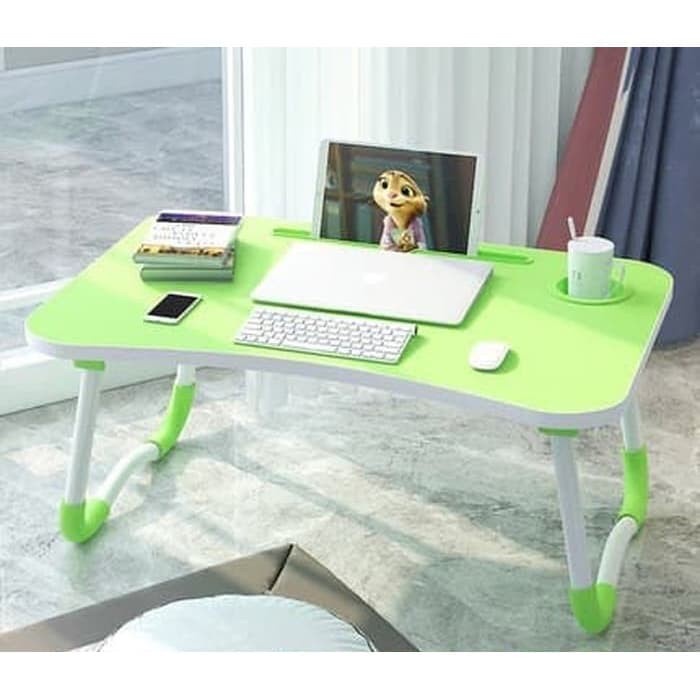Meja Belajar Lipat Meja Laptop Lesehan Meja Portable Anak Tempat Laptop Polos HITAM