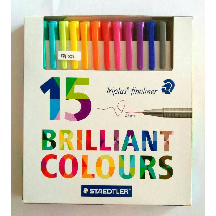 

Triplus Fineliner Staedtler 15 Brilliant Colours Square Box - 0.3 mm