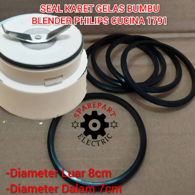 KARET SEAL GELAS BUMBU BLENDER PHILIPS 1741 1791 CUCINA