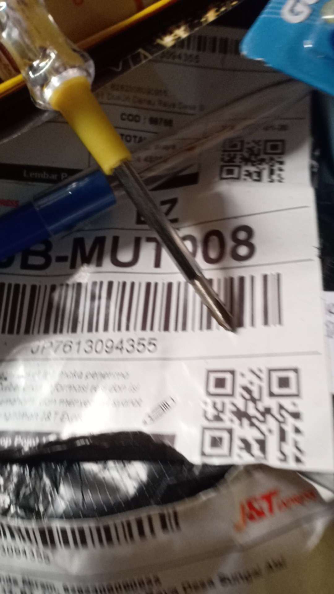 Obeng Dan Testpen Bolak Balik / 2 Mata + - Ukuran Besar Panjang 14cm