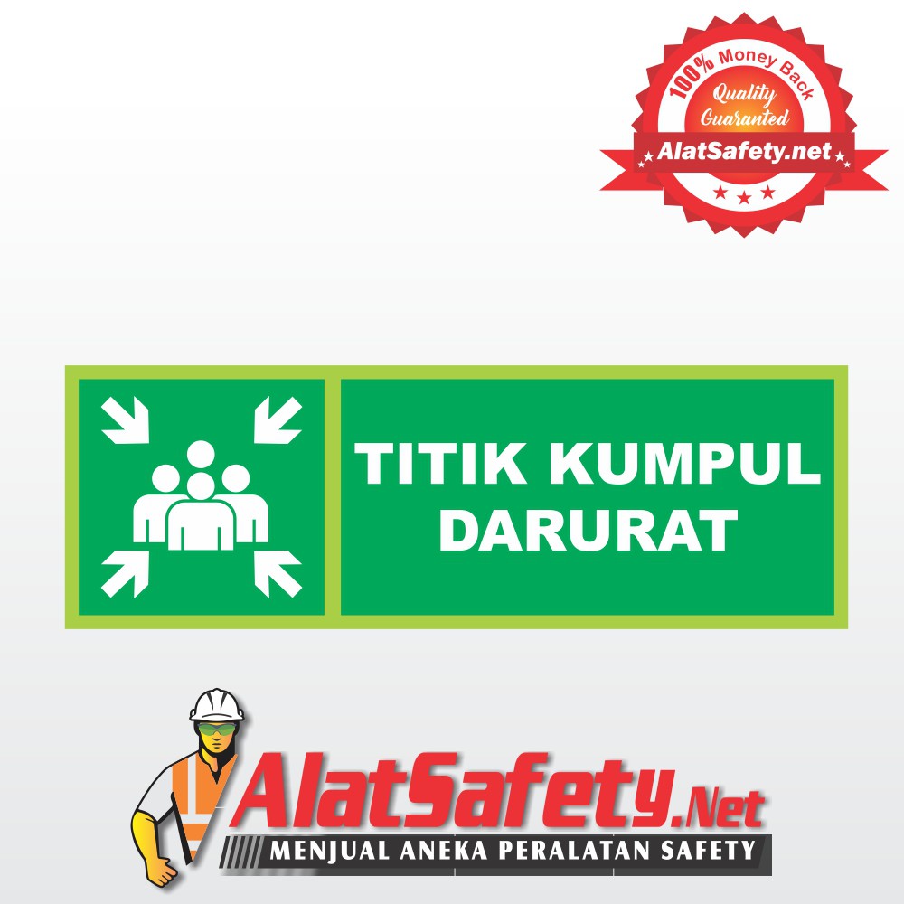 

Sticker Safety Sign K3 Tanda Arah Titik Kumpul Darurat - Kiri - Stiker Tanda