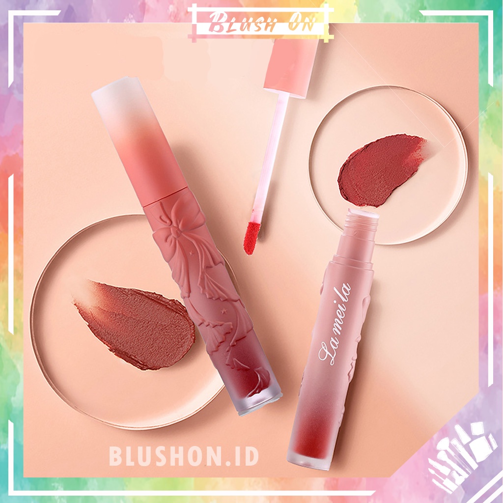 LAMEILA Lip Glaze Lipstick Liquid Moisturizing Lipstik Cair Tahan Lama Lip Gloss 1044