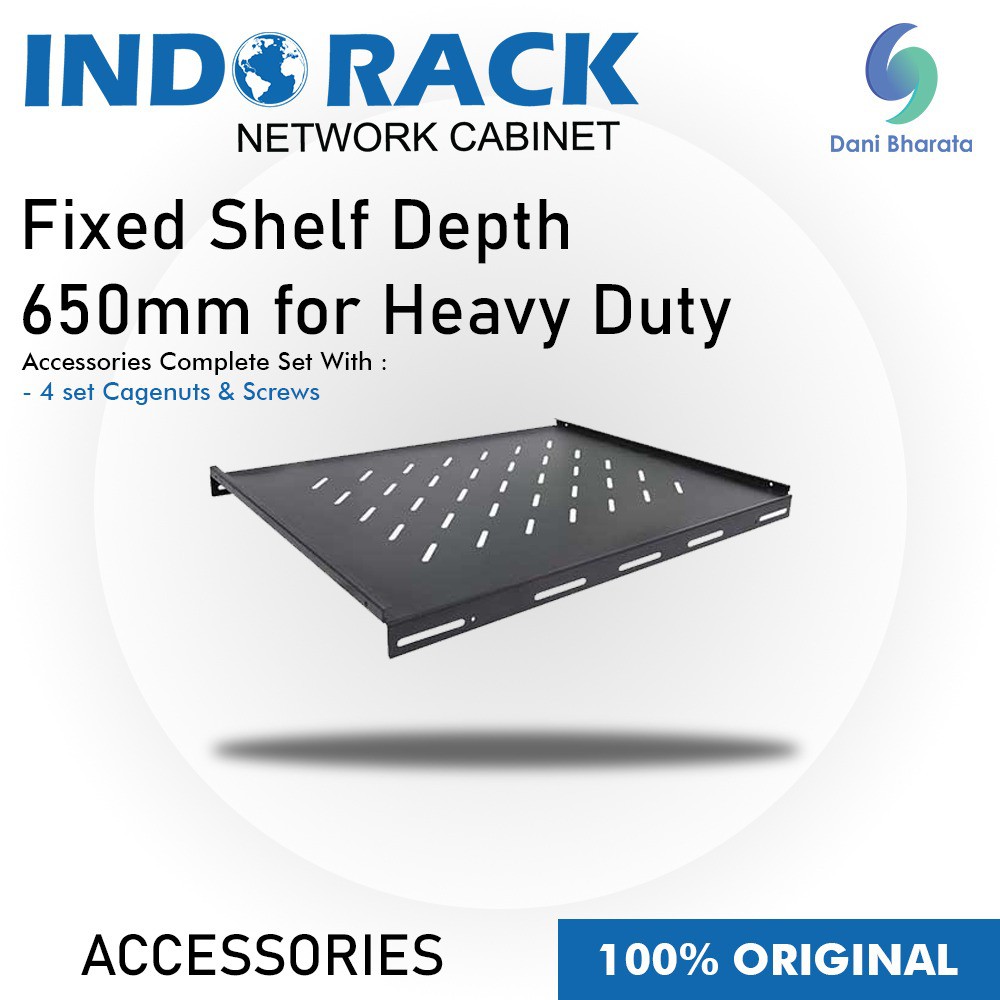 Indorack Aksesoris Fixed Shelf Depth 650mm for Heavy Duty