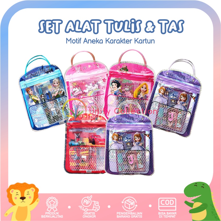 

Set Alat Tulis Anak Motif Karakter Anak Tas