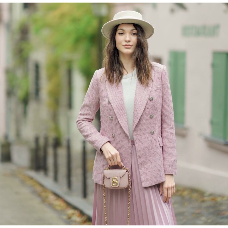Buttonscarves “ micro alma flap bag in rose”