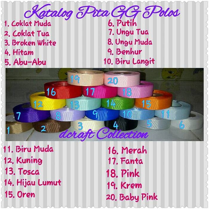 

GRATIS ONGKIR PITA GROSSGRAIN 1" (2,5CM) !!!!