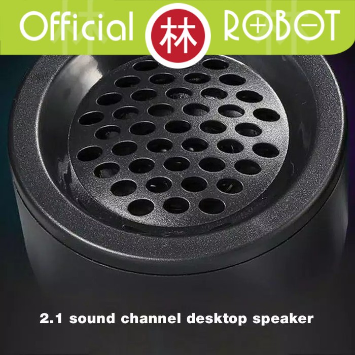 Robot RS170 Stereo Speaker with LED Black