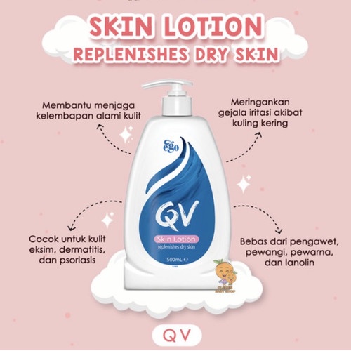 QV SKIN LOTION 500G/ QV LOTION PELEMBAB KULIT KERING 500G