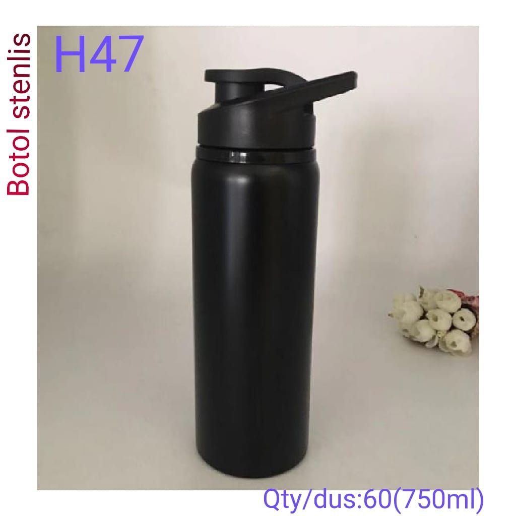 H47 Botol minum stainless steel 750 ml - Botol Minum Stainless Steel