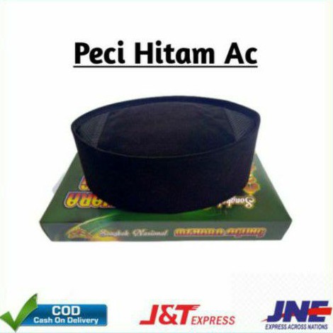SONGKOK KOPIAH PECI AC & Non AC POLOS HITAM MURAH