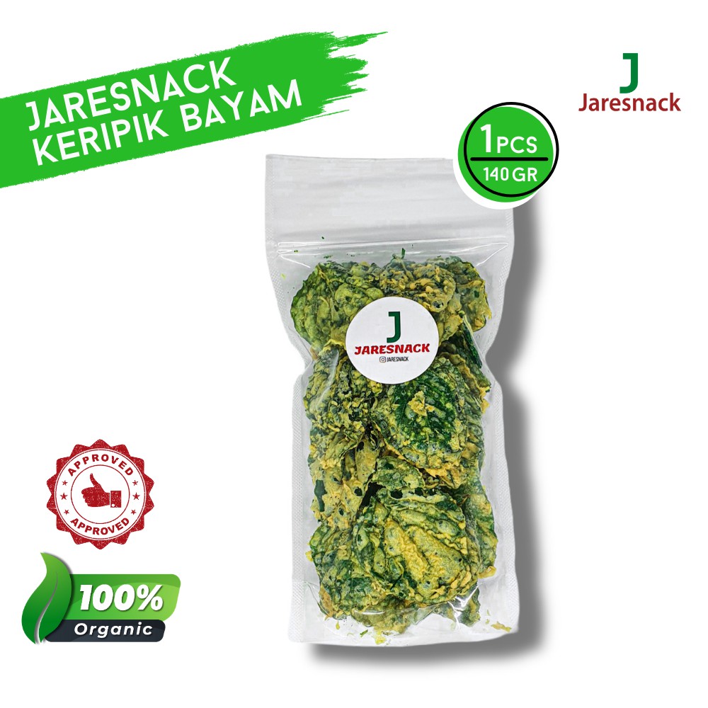 

KRIPIK BAYAM | KERIPIK BAYEM | SNACK | MAKANAN RINGAN | SEHAT | GURIH | NON MSG MURAH by Jaresnack