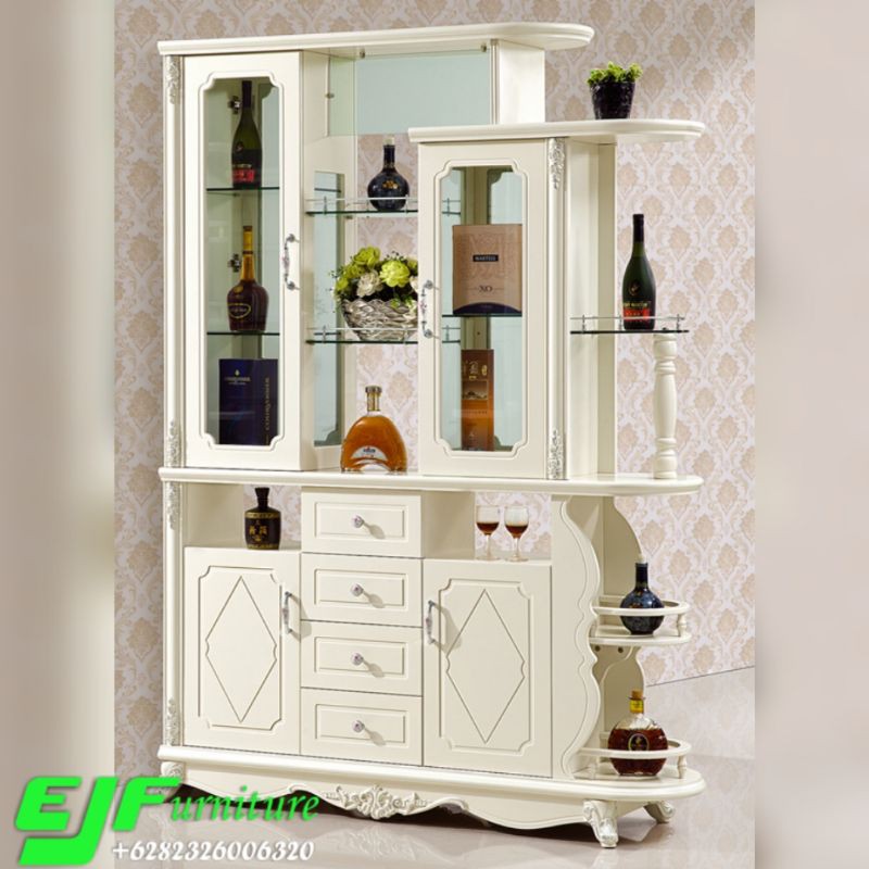 partisi penyekat ruangan minimalis modern terbaru warna putih mewah