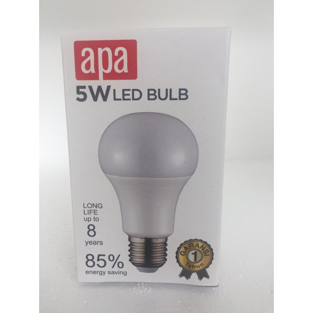 APA Lampu Bohlam LED 5W 6500K 450 LUMENS Hemat Listrik
