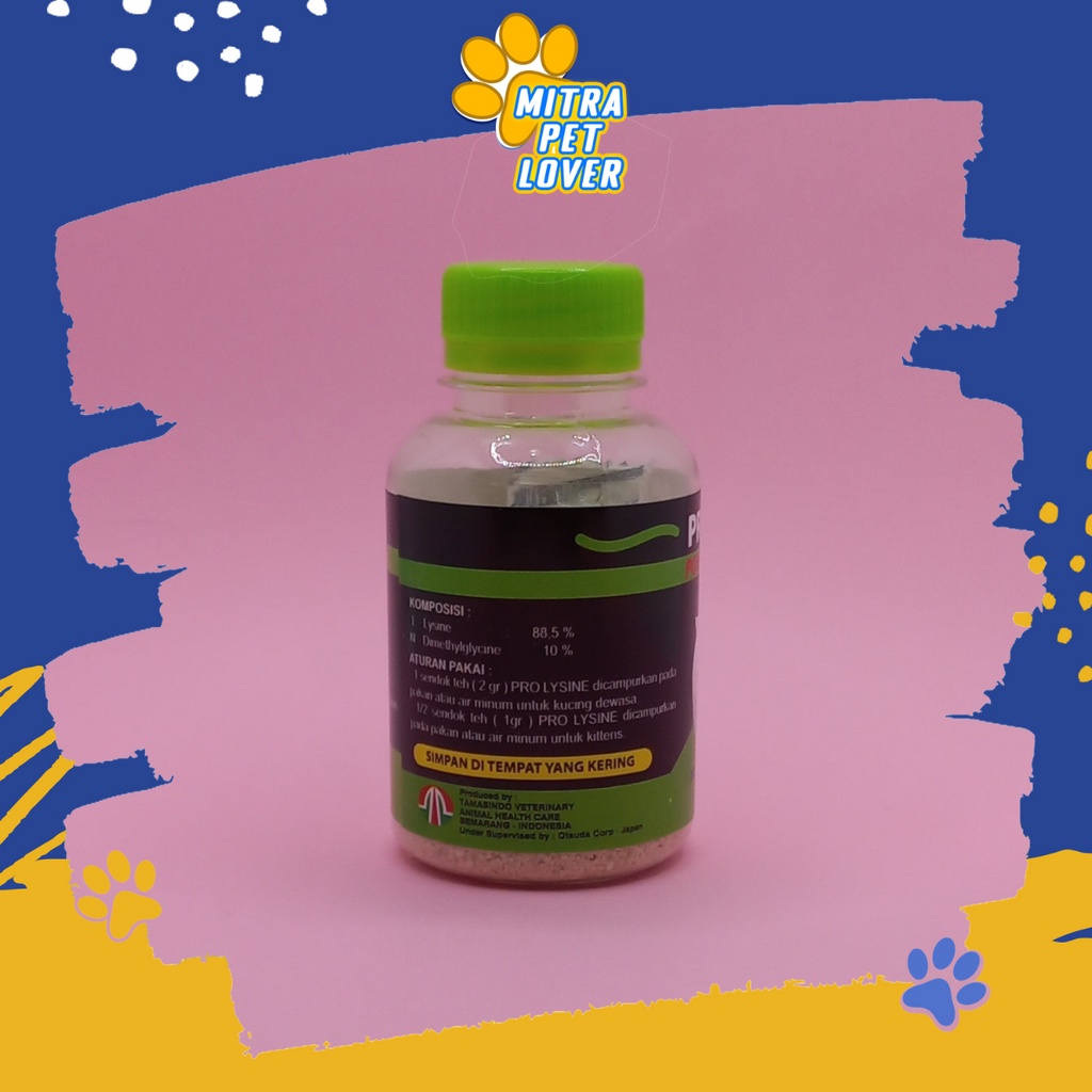 SUPLEMEN PENAMBAH NAFSU MAKAN KUCING - PROLYSINE CAT POWDER 50 GRAM - TINGKATKAN ANTIBODY HORMON &amp; ENZYM KOLAGEN - CEGAH FLU HERPES - PRO-LYSINE BUBUK - MURAH GARANSI KUALITAS  ASLI ORIGINAL TAMASINDO OBAT KESEHATAN VITAMIN HEWAN PELIHARAAN MITRAPETLOVER