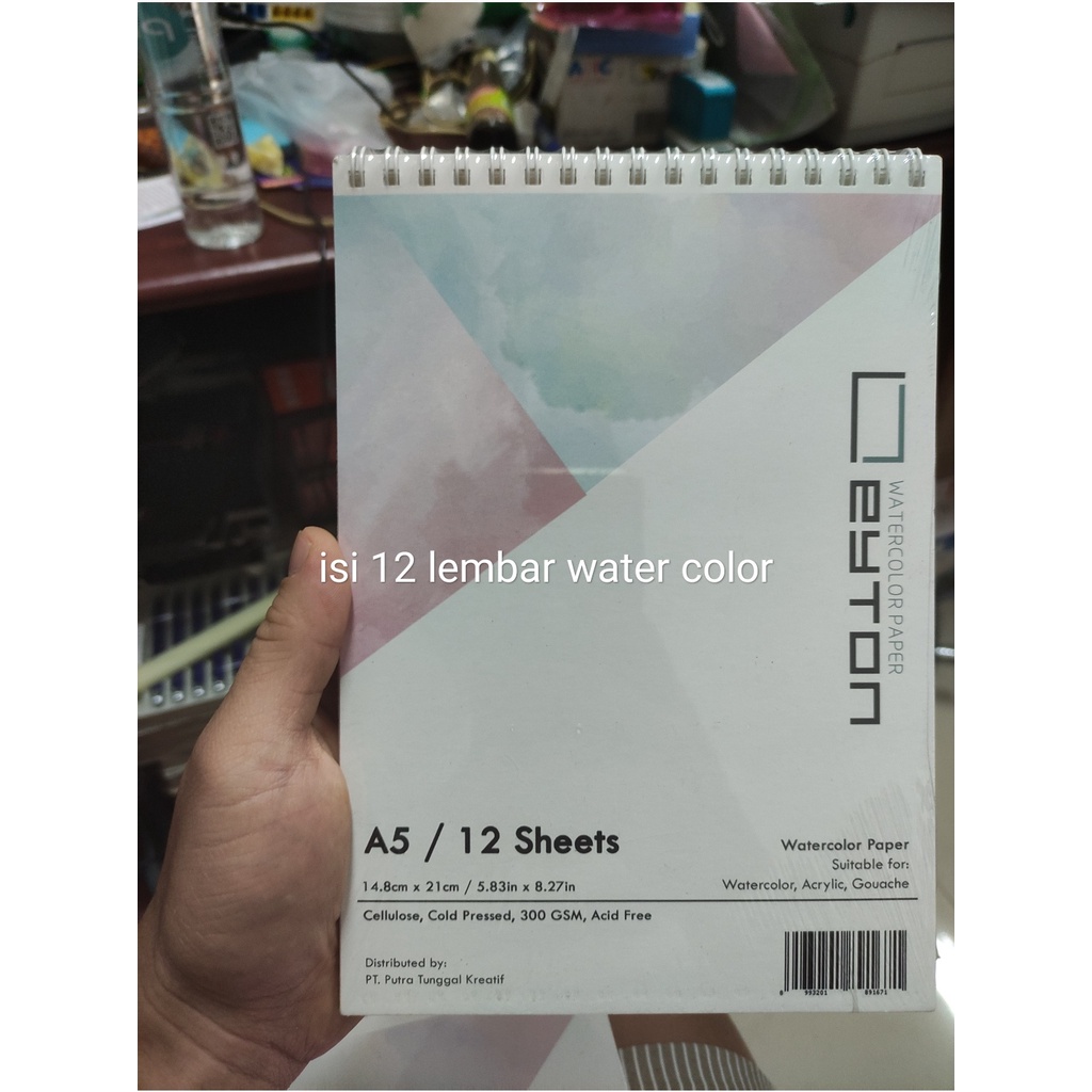 

buku water color leyton a5 isi 12 lembar 300 gsm