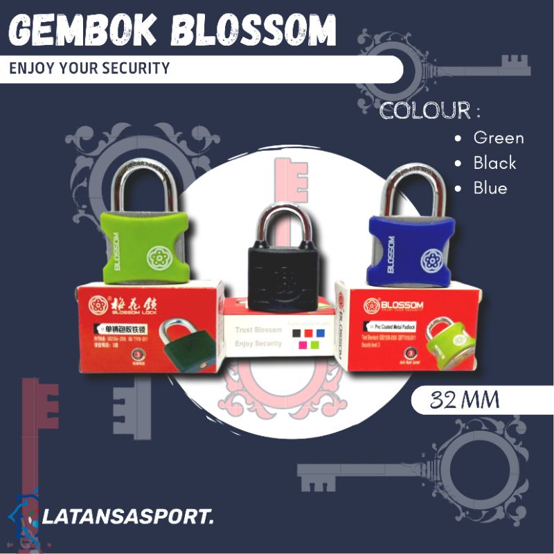 JUAL GEMBOK BLOSSOM 32 MM BX01