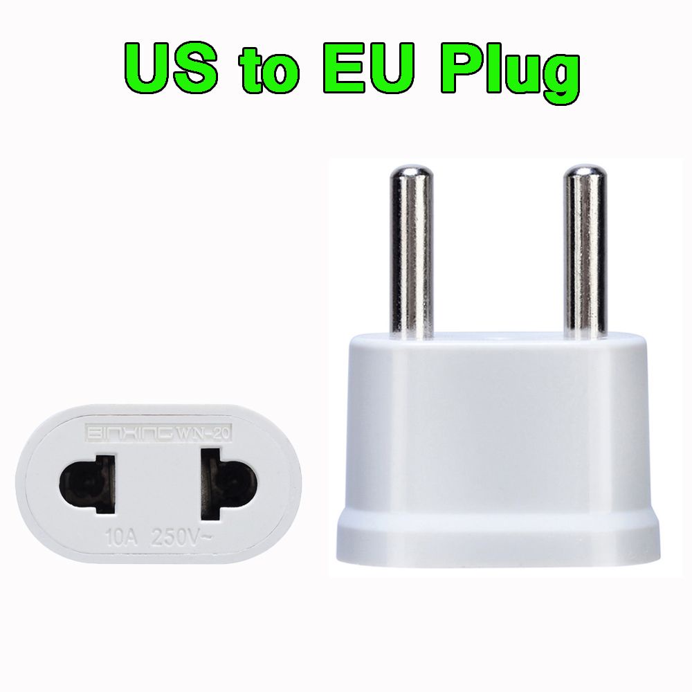 QUINTON White Socket Travel Adapter Conversion plugs Adaptor Portable Mini US To EU Charger Power Plug Converter/Multicolor