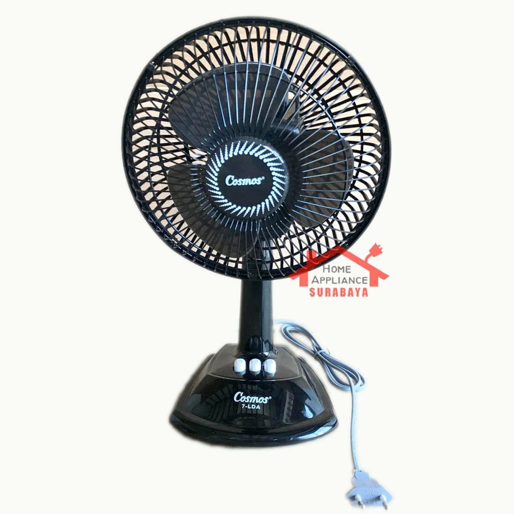 Kipas Angin Meja Cosmos 7 LDA 7 Inch Hitam - Desain Elegan & Pengatur Kecepatan