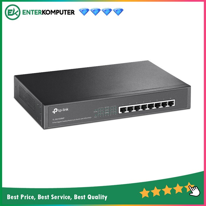 TP - Link Switch 8 Port Gigabit 10/100/1000 + POE - TL-SG1008MP