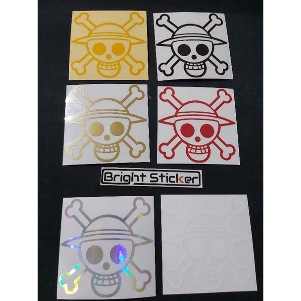 STICKER ONE PIECE STICKER MOBIL LAPTOP MOTOR CUTTING