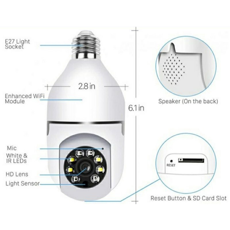 IP CAMERA V380PRO CCTV 8.0MP WIFI PTZ LAMPU MINI WIRELESS FULL HD 1080P