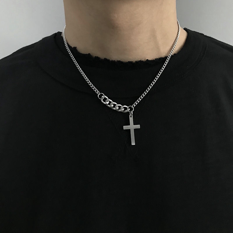 Cross Chain Necklace Tide Short Section Hip-hop Street Personality