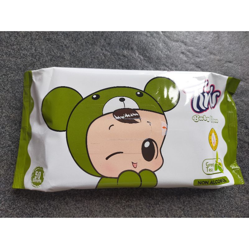 TINS BABY WIPES 50SHET / TINS TISU BASAH 50SHET