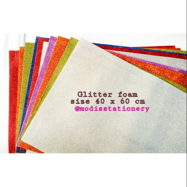 Glitter foam 20x30 / 40x60 / 50x 70 cm bahan art foam