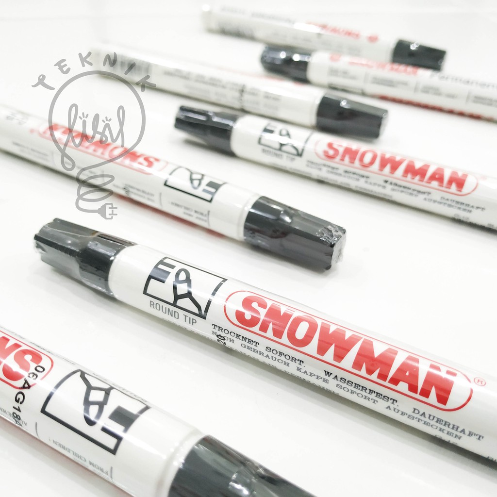 

SPIDOL PERMANENT MARKER SNOWMAN PERMANEN G-12 HITAM BLACK SPS0300201AA
